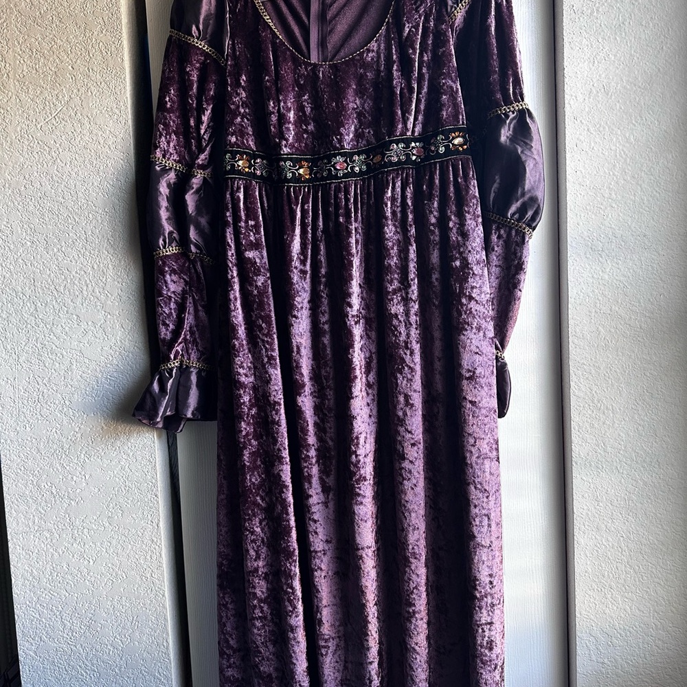 Purple Velvet Maxi Dress